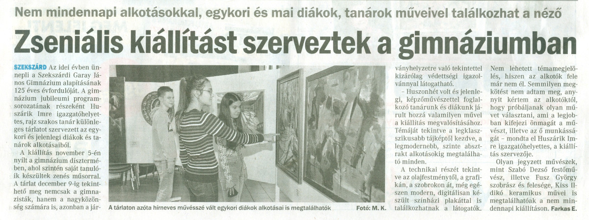 Jubileumi kiállítás